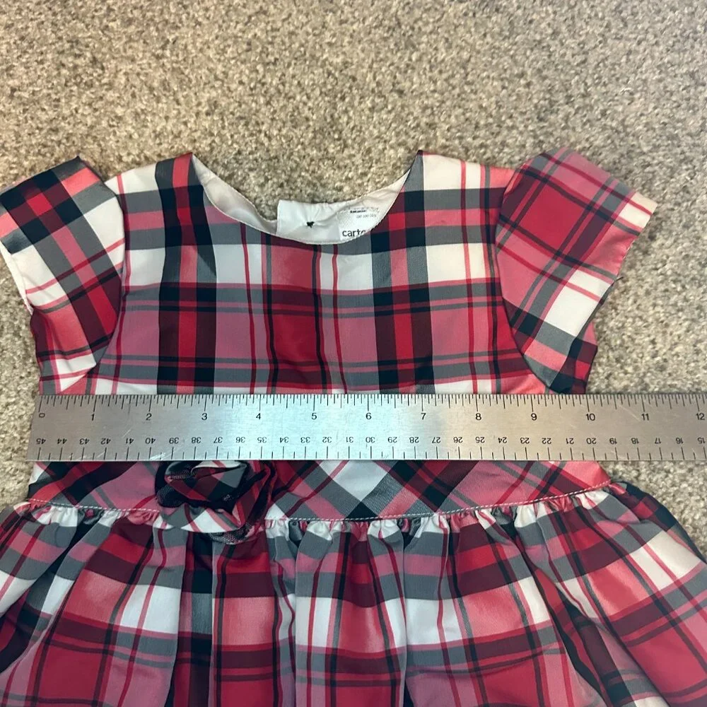 Toddler 24 Months Girls Plaid Dress CARTER'S Carters red black